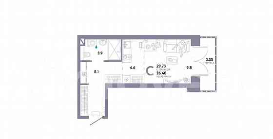 Студия, 30 м2, 8/28 эт. Москва