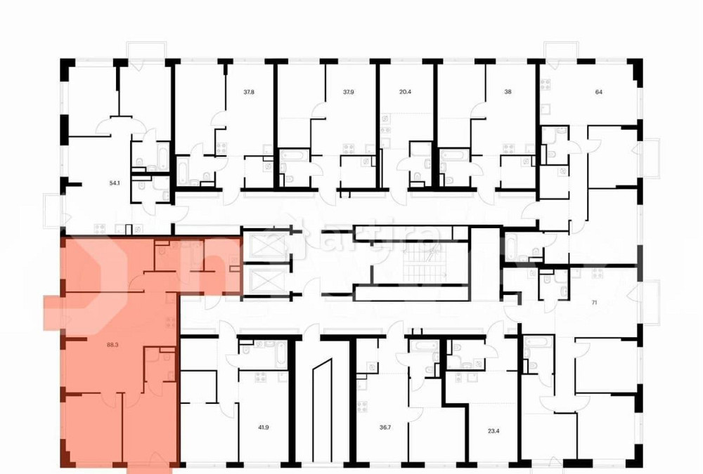 3-комн. квартира, 88.1 м2, 4/16 эт. Москва - изображение 3