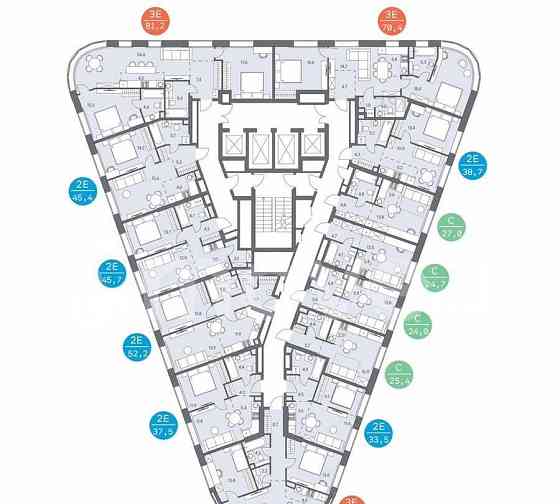 4-комн. квартира, 81.2 м2, 3/31 эт. Москва
