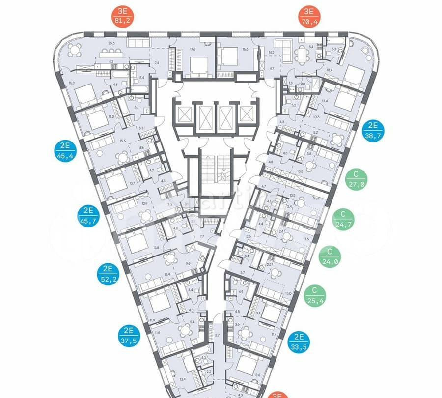4-комн. квартира, 81.2 м2, 3/31 эт. Москва - изображение 6