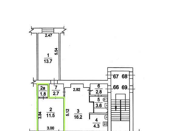 Комната, 11.5 м2, 5/5 эт. Мытищи