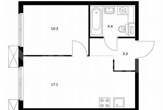 1-комн. квартира, 35.1 м2, 5/32 эт. Москва