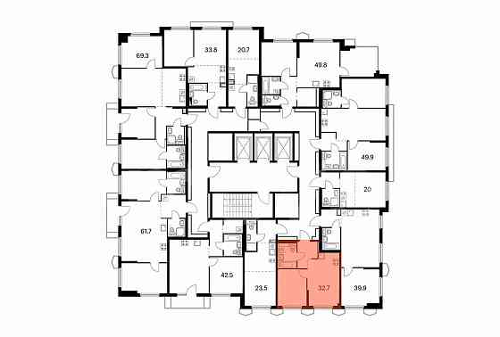 1-комн. квартира, 32.7 м2, 21/24 эт. Москва
