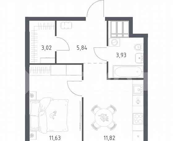 1-комн. апарт-ы, 36.2 м2, 17/23 эт. Москва