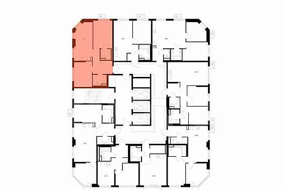 2-комн. квартира, 52.2 м2, 20/23 эт. Москва