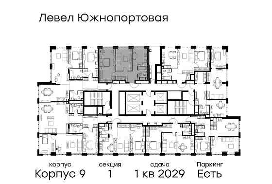 2-комн. квартира, 58.6 м2, 13/49 эт. Москва