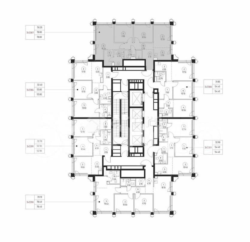 3-комн. квартира, 78.8 м2, 43/45 эт. Москва - изображение 2