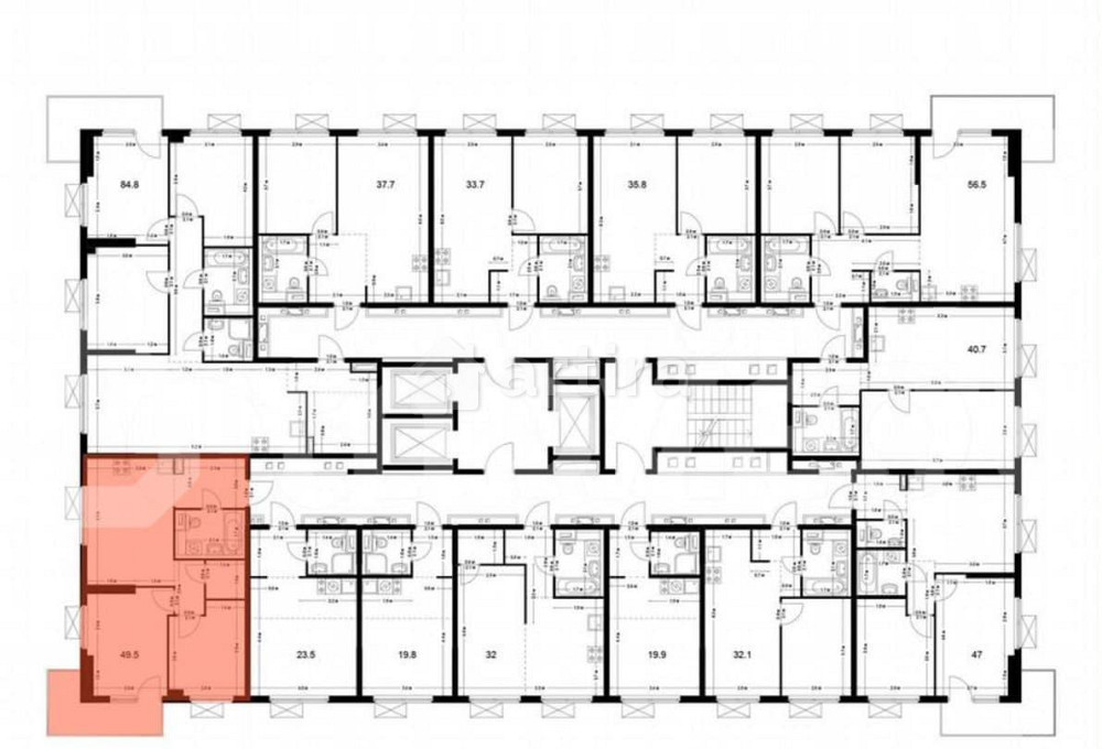 2-комн. апарт-ы, 49.5 м2, 8/24 эт. Москва - изображение 3