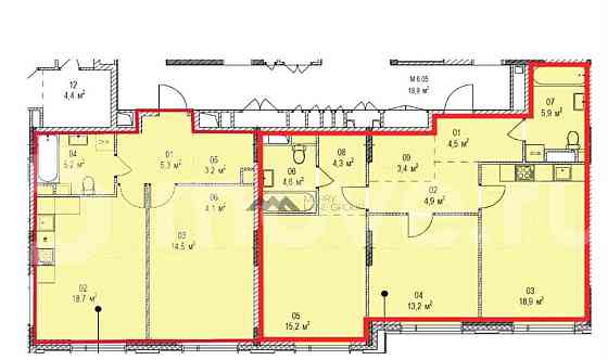4-комн. квартира, 125.9 м2, 10/11 эт. Москва