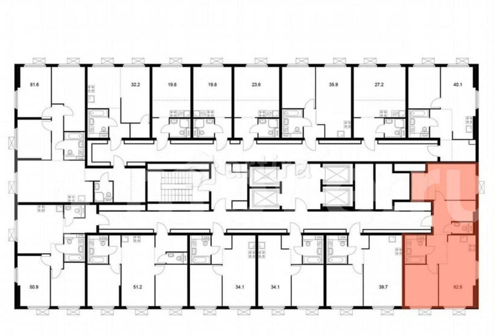 2-комн. квартира, 62.6 м2, 29/33 эт. Москва - изображение 2