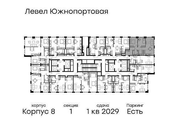 3-комн. квартира, 64.9 м2, 43/49 эт. Москва