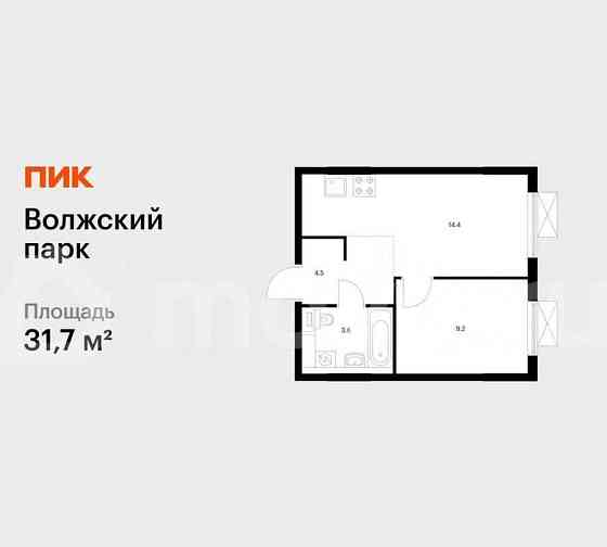 1-комн. квартира, 31.7 м2, 9/15 эт. Москва