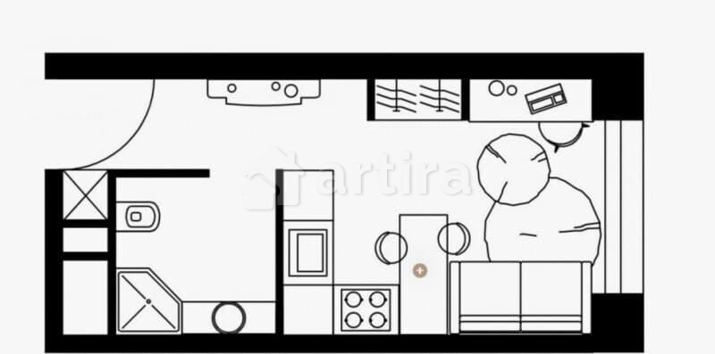 1-комн. квартира, 20 м2, 33/39 эт. Москва - изображение 2