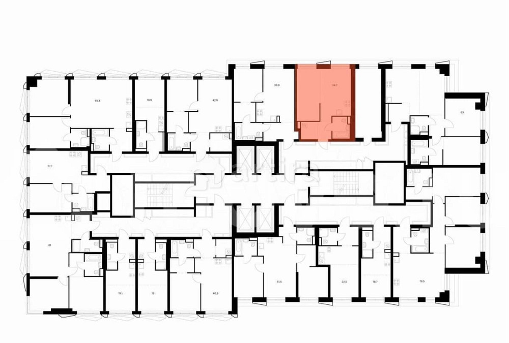 1-комн. квартира, 34.7 м2, 32/38 эт. Москва - изображение 2