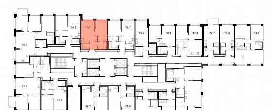 1-комн. квартира, 37.7 м2, 3/32 эт. Москва
