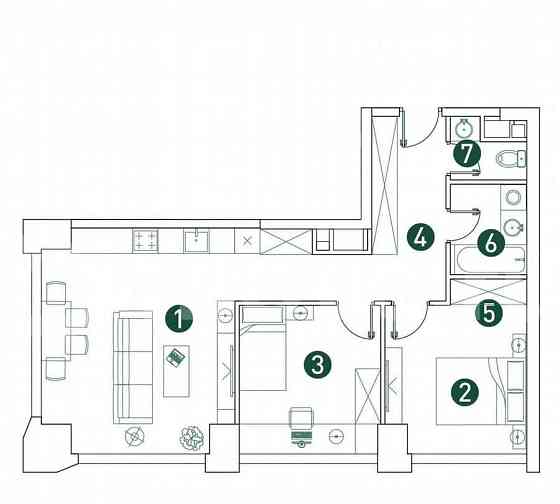 3-комн. квартира, 64.8 м2, 9/32 эт. Москва