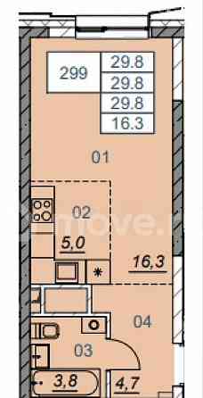 Студия, 29.8 м2, 12/24 эт. Москва
