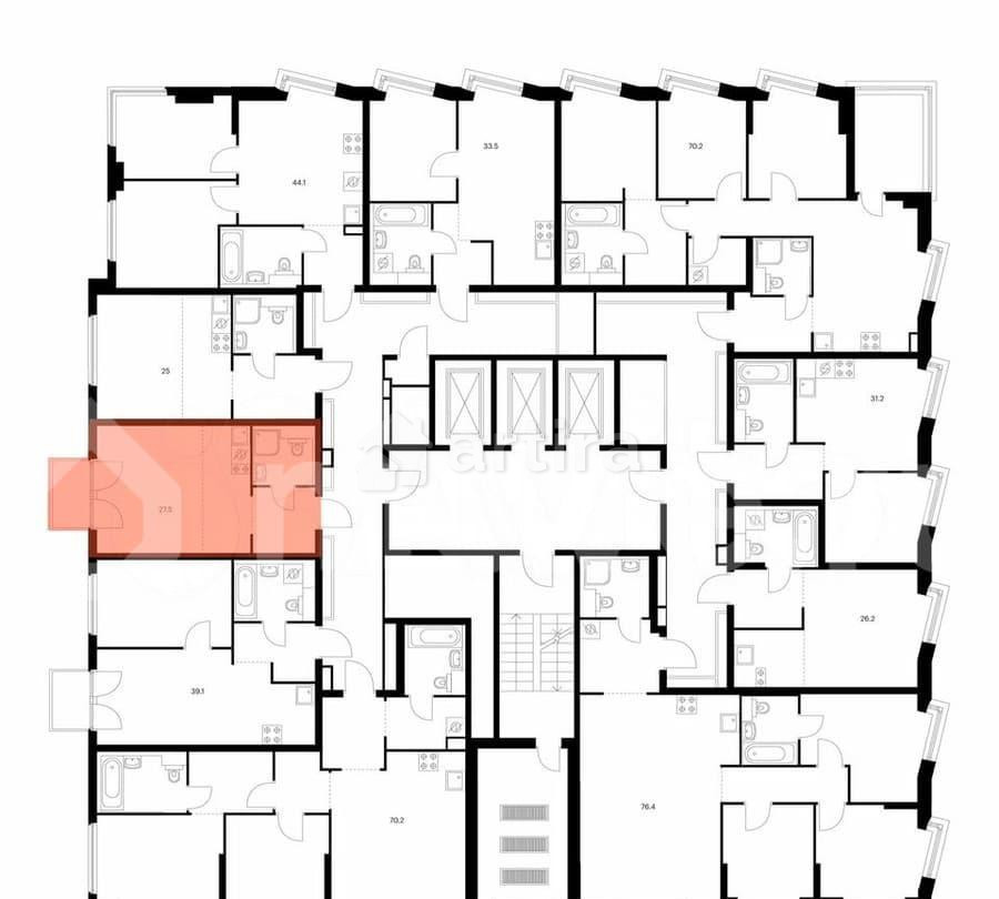 Студия, 27.5 м2, 11/12 эт. Москва - изображение 3