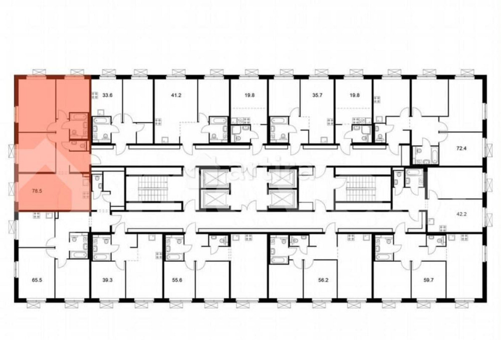3-комн. квартира, 78.5 м2, 7/25 эт. Москва - изображение 3