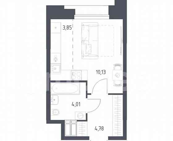 Студия, 22.8 м2, 11/23 эт. Москва