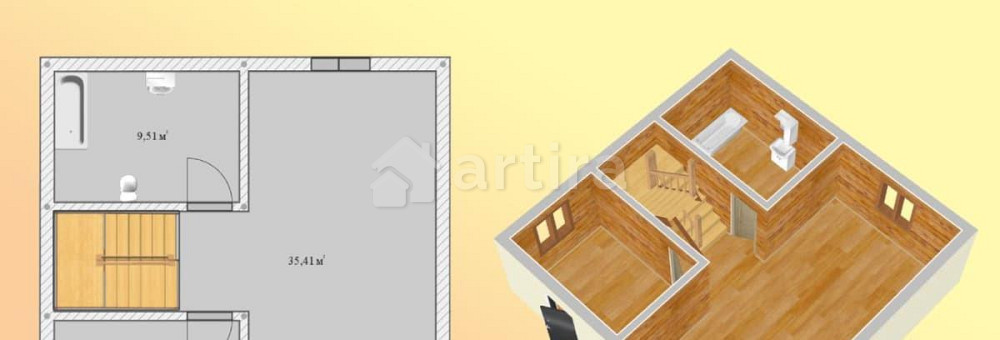 Дом, 110 м2, 7.3 сотки, 2 эт. Кировск - изображение 5