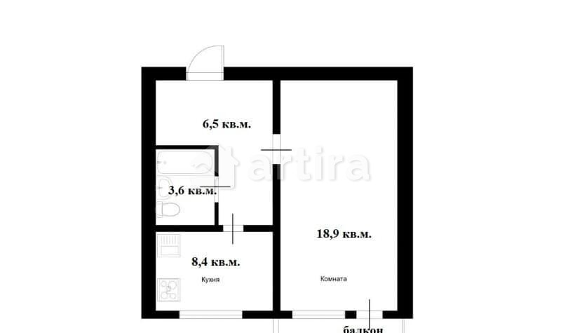 1-комн. квартира, 40.7 м2, 6/16 эт. Москва - изображение 2