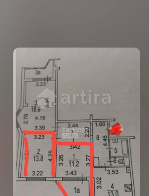 Комната, 25 м2, 12/19 эт. Москва - изображение 2