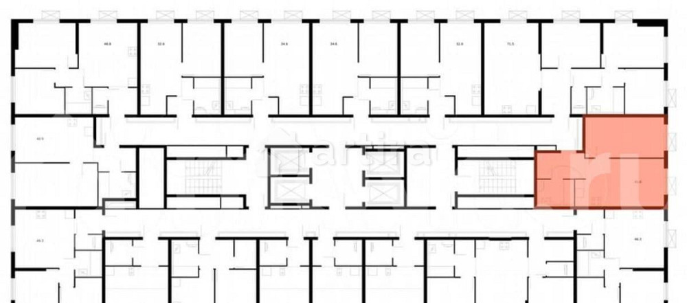 1-комн. квартира, 41.6 м2, 30/33 эт. Москва - изображение 2