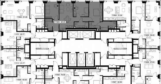 3-комн. квартира, 80.3 м2, 19/52 эт. Москва