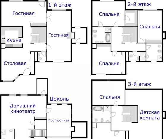 Таунхаус, 490 м2, 3 сотки, 4 эт. Красногорск
