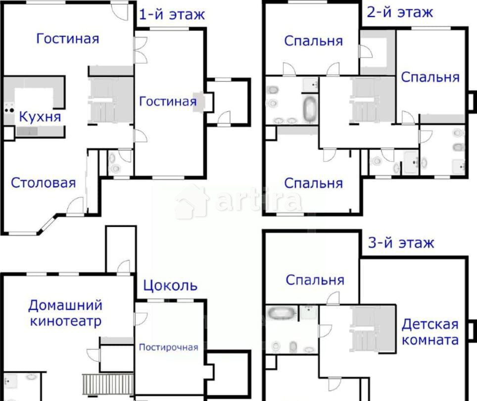 Таунхаус, 490 м2, 3 сотки, 4 эт. Красногорск - изображение 6