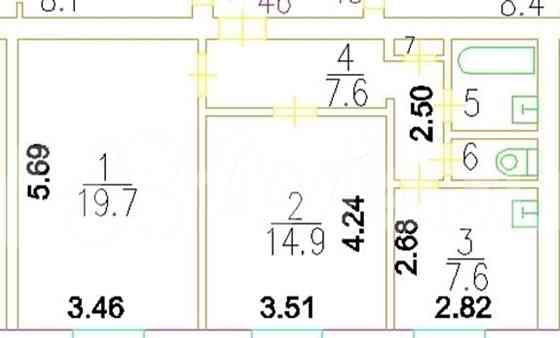 Комната, 40 м2, 4/5 эт. Москва