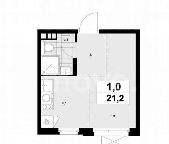 Студия, 21 м2, 3/15 эт. Москва
