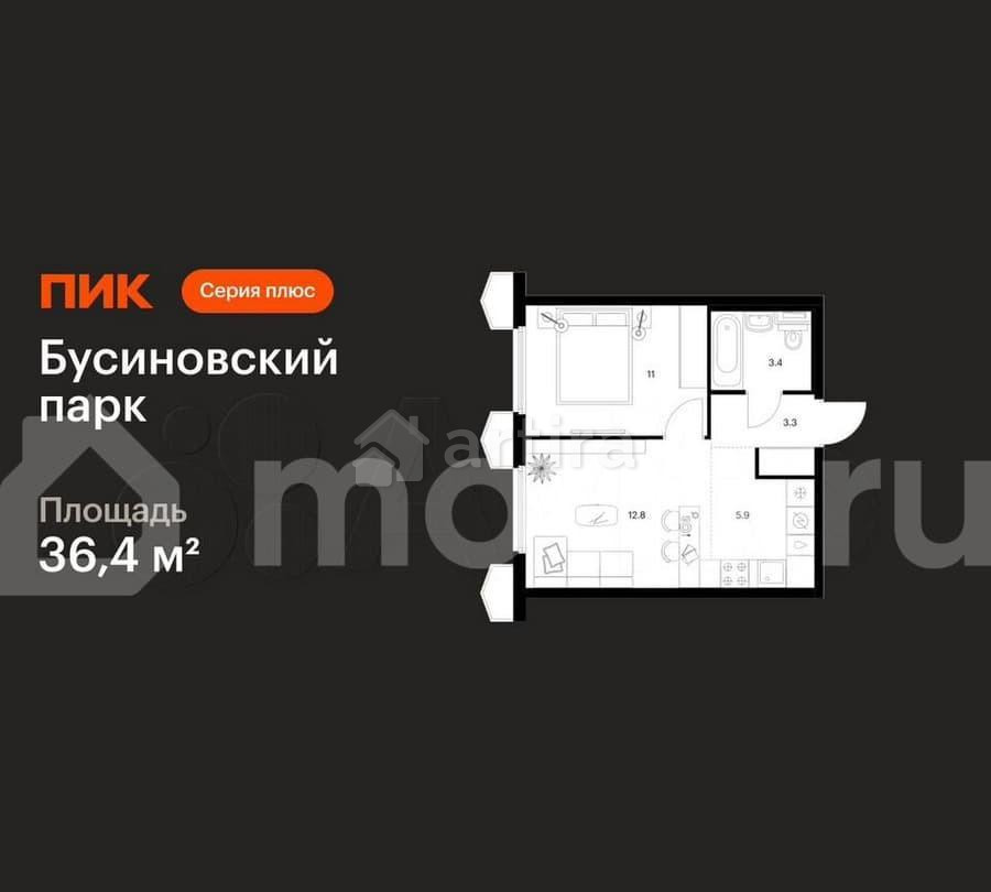 1-комн. квартира, 36.4 м2, 24/24 эт. Москва - изображение 1