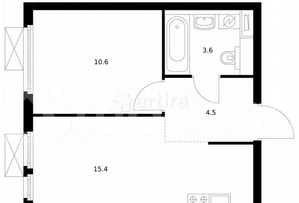 1-комн. квартира, 34.1 м2, 27/27 эт. Москва - изображение 1