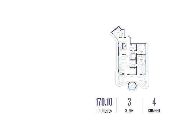 4-комн. квартира, 170.12 м2, 3/6 эт. Москва