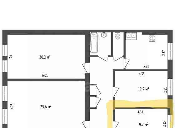 Комната, 9.7 м2, 1/7 эт. Москва