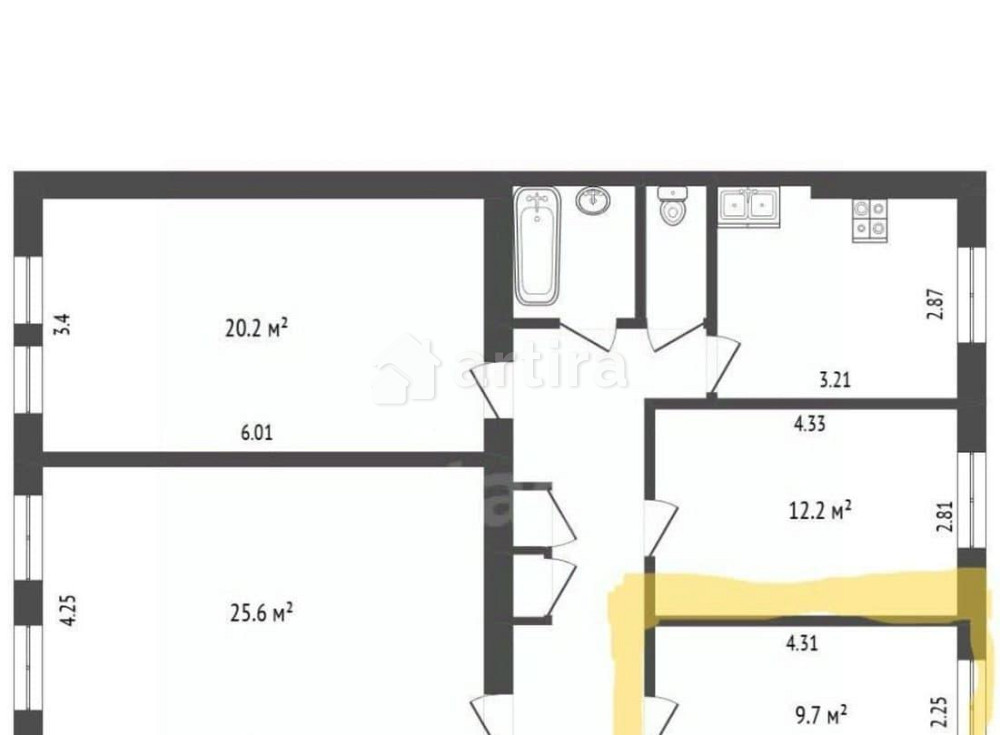 Комната, 9.7 м2, 1/7 эт. Москва - изображение 6