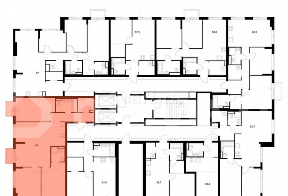 3-комн. квартира, 87.8 м2, 2/16 эт. Москва - изображение 2