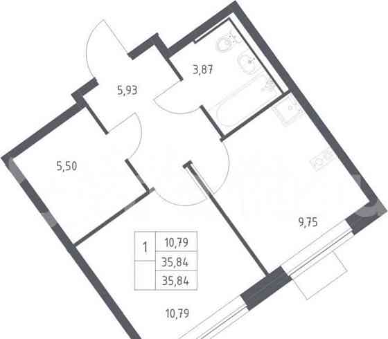1-комн. квартира, 35.8 м2, 17/17 эт. Москва