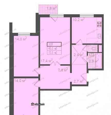 Комната, 18 м2, 1/17 эт. Москва