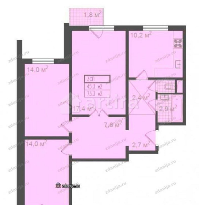 Комната, 18 м2, 1/17 эт. Москва - изображение 4