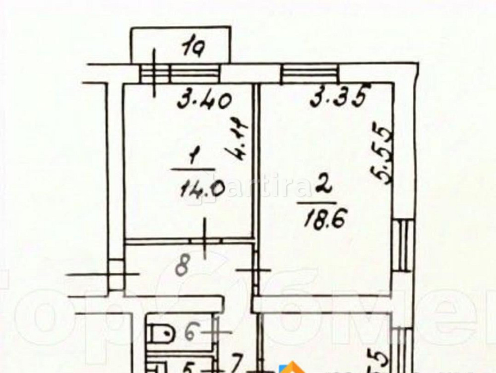 Комната, 14 м2, 2/5 эт. Москва - изображение 1