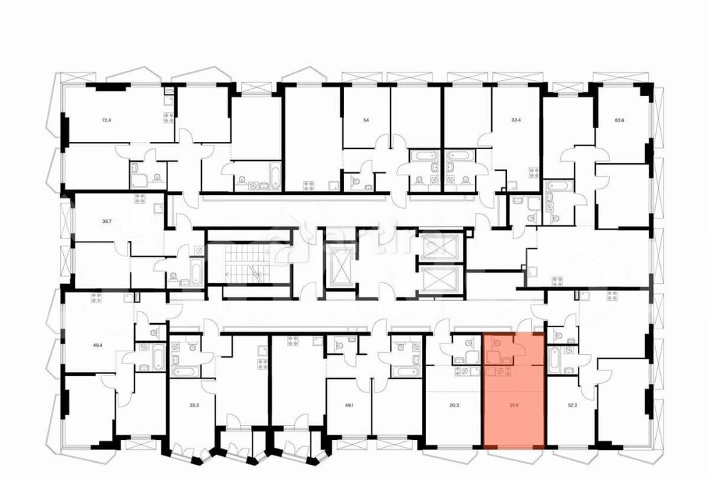 Студия, 21.9 м2, 19/23 эт. Москва - изображение 2