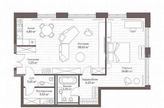 1-комн. пентхаус, 96.9 м2, 4/7 эт. Москва