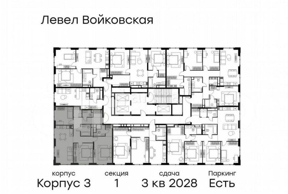 3-комн. квартира, 94 м2, 20/20 эт. Москва - изображение 2