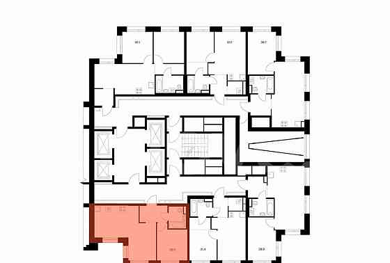 1-комн. квартира, 39.5 м2, 27/29 эт. Москва