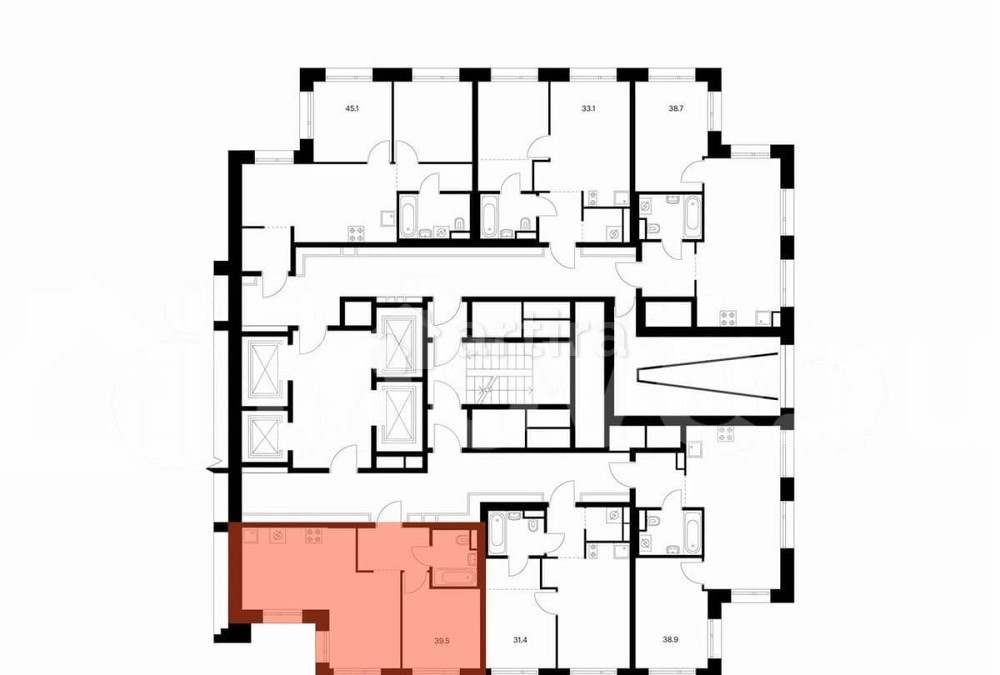 1-комн. квартира, 39.5 м2, 27/29 эт. Москва - изображение 1