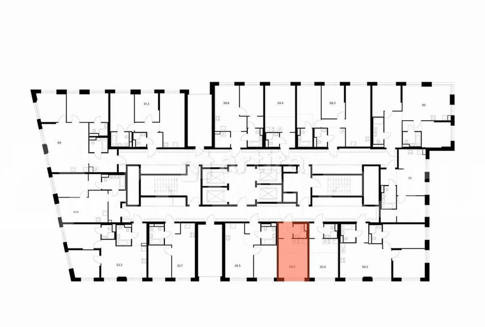 Студия, 20.3 м2, 5/43 эт. Москва - изображение 2