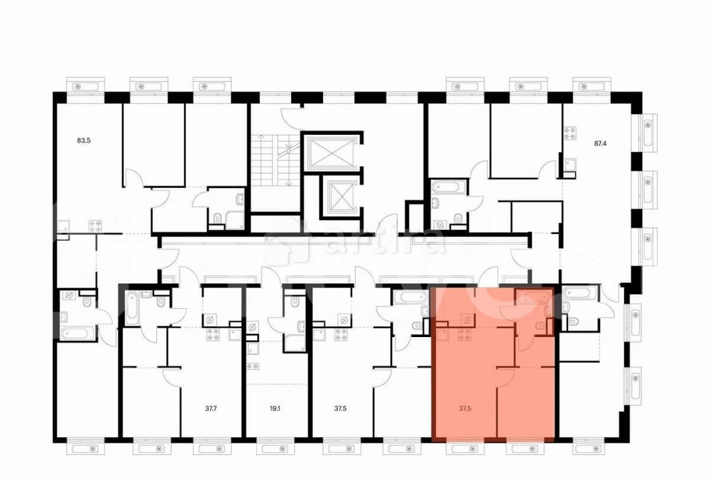 1-комн. квартира, 37.5 м2, 19/19 эт. Москва - изображение 2